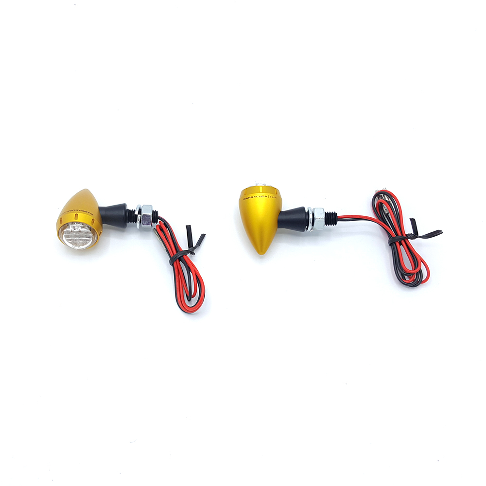 Barracuda flasher light, turn signal S-LED B-LUX gold