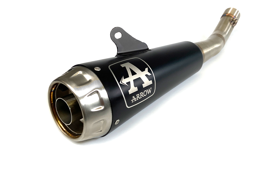 ARROW DARK PRO-RACE Black Stainless Steel Exhaust for Yamaha YZF-R125 from model year 2019- and MT125 from model year 2019-