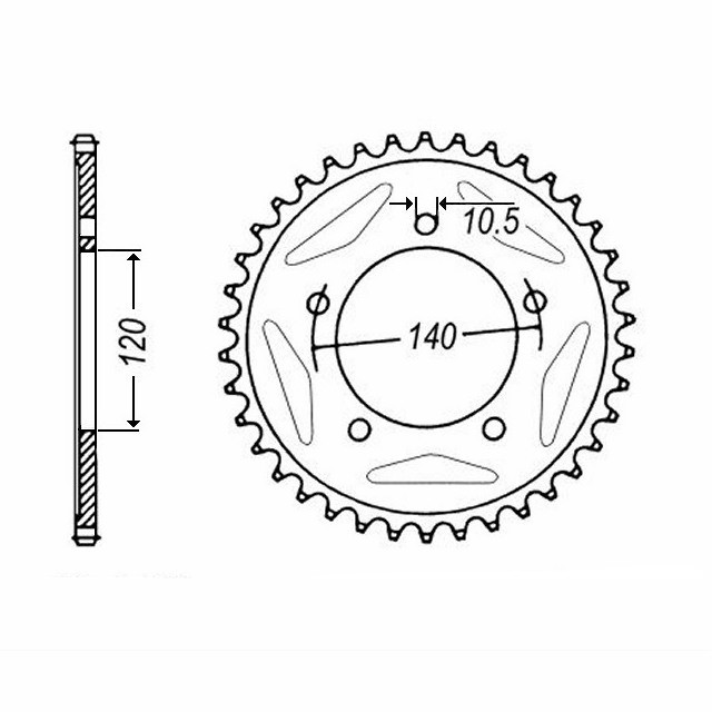 rear sprocket Aluminium, SUZ/Triumph Z-
