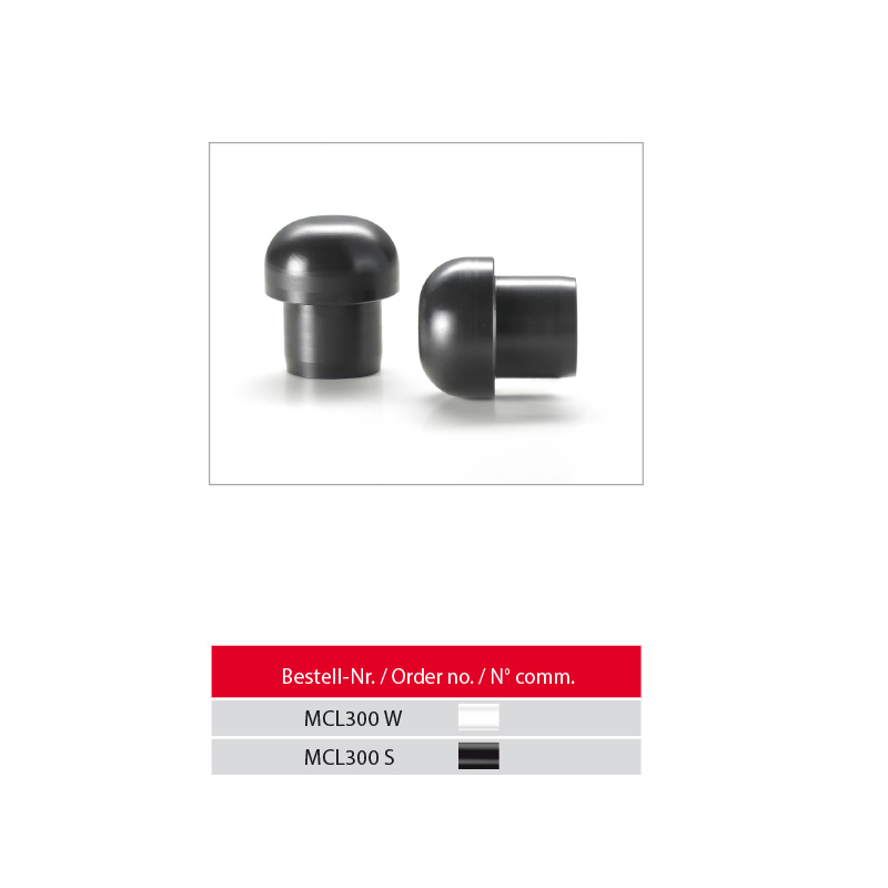TRW Handlebar End Plugs, Teflon, Black