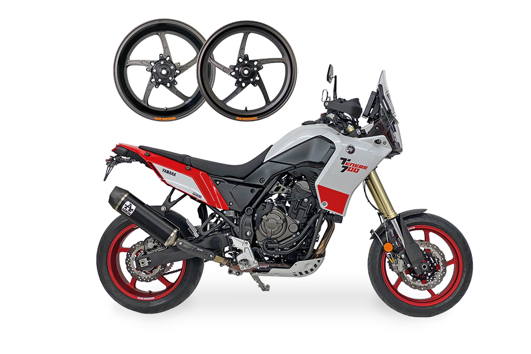 OZ Piega 17" Forged Aluminium Wheels Conversion Kit for Yamaha Tenere 700 from 2019 onwards matt black