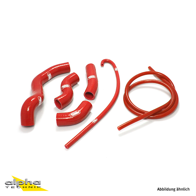 SAMCO SPORT Silicone Hose Kit, 6-piece, Red for Kawasaki Z800 Model Year 2013-2016