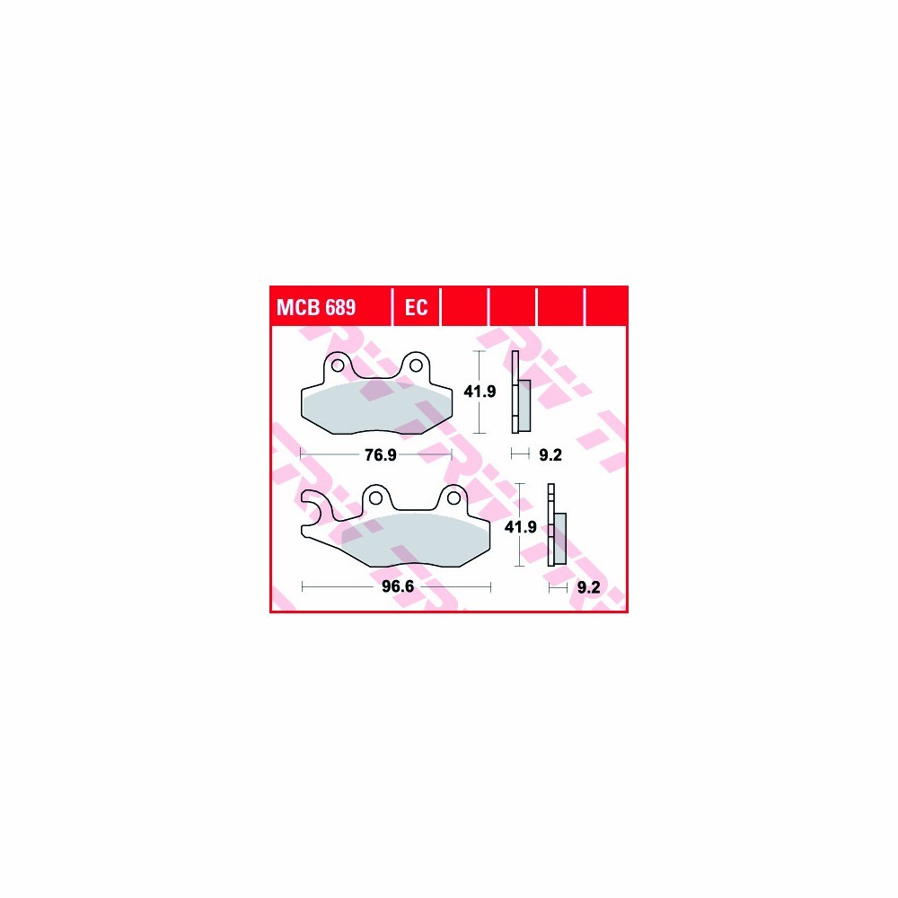 TRW brake pad set Allround MCB689 Rear