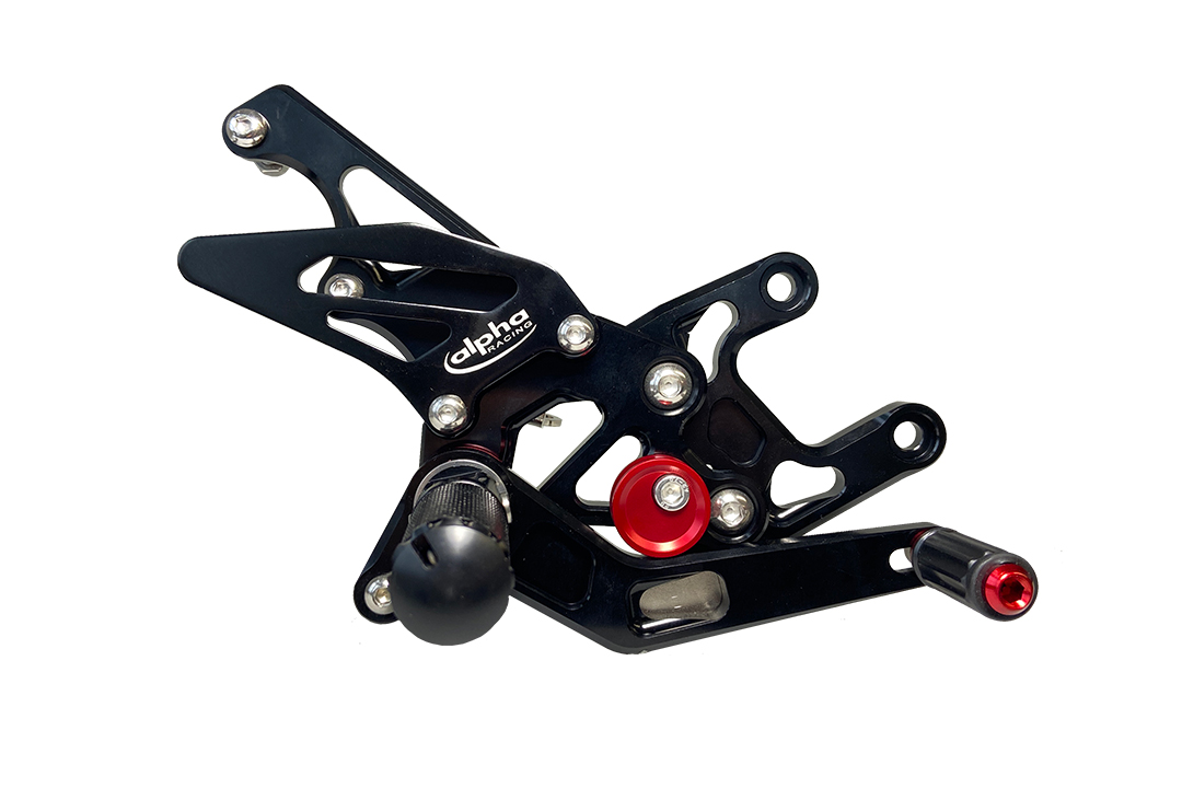 >TRACK< Rearset System black Honda CBR1000RR SC59 SC77 2008-17, Racing, without ABS