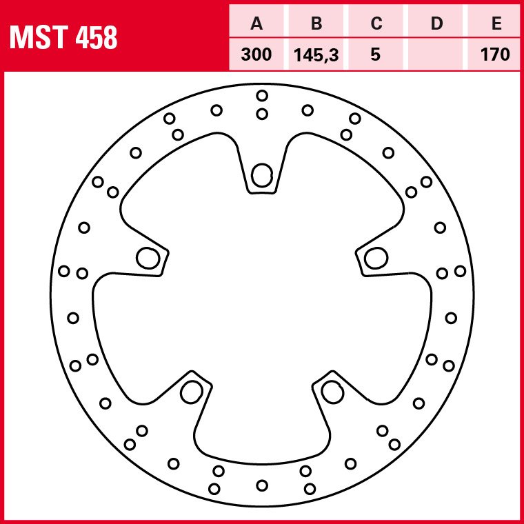 TRW brake disc Allround rigid MST458