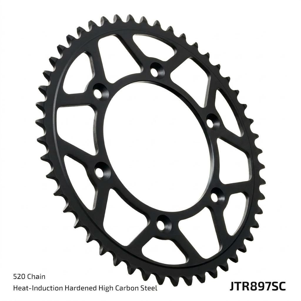 rear sprocket self-cleaning steel, 47 teeth, 520 pitch