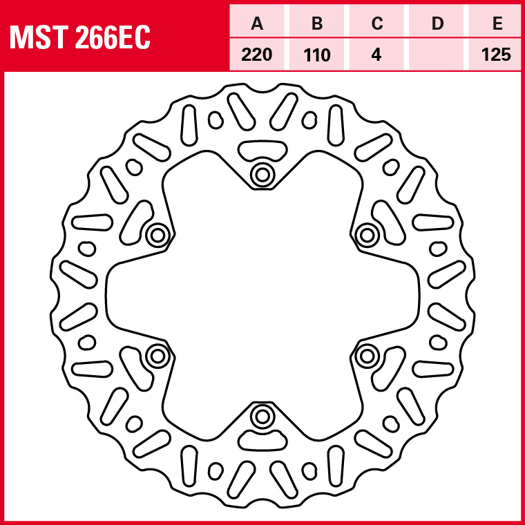 TRW brake disc Off-road fixed MST266EC
