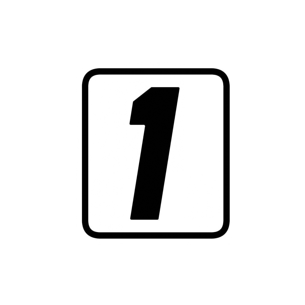 Barracuda Racing Number Sticker "1"