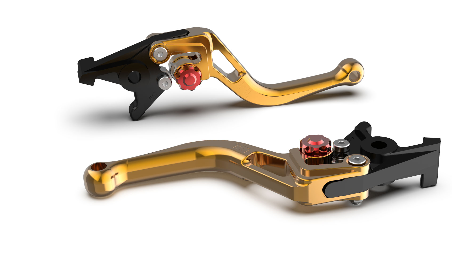 LSL BOW R82 Brake Lever, short, gold/red