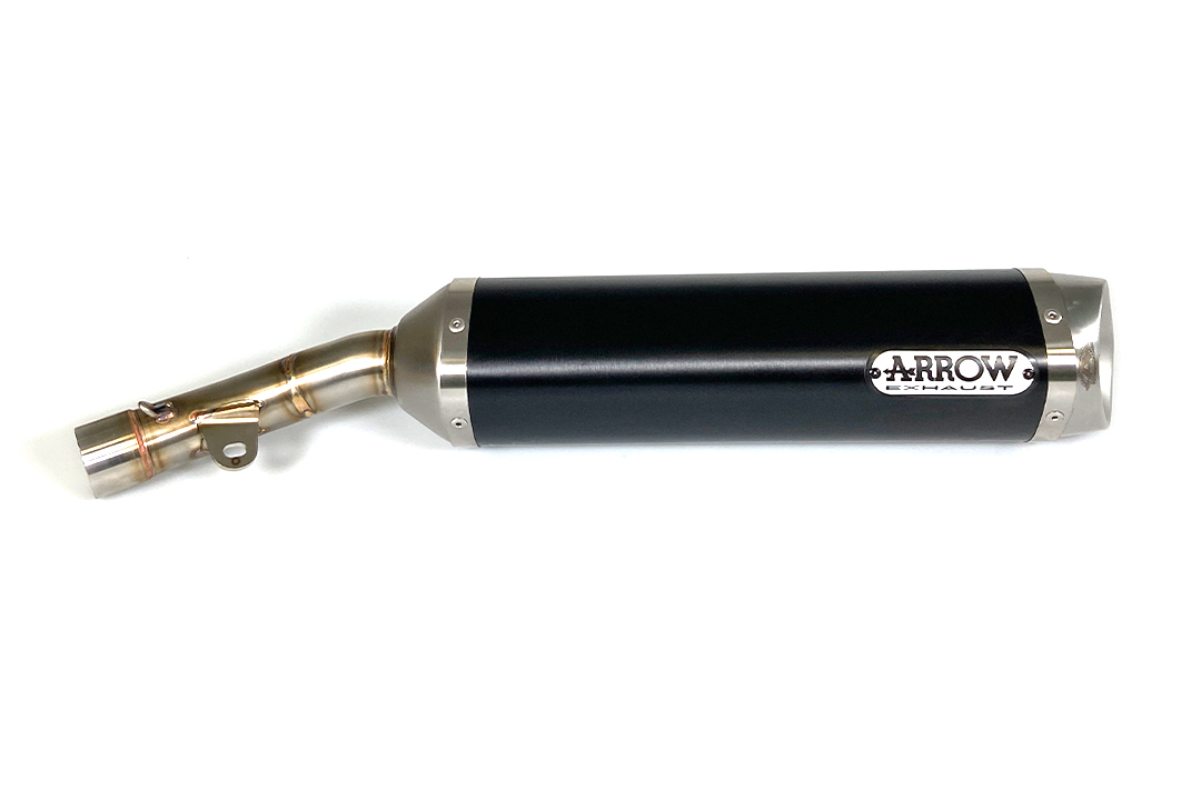 ARROW DARK THUNDER Exhaust for Yamaha YZF-R125 2008-2018, Black Aluminium