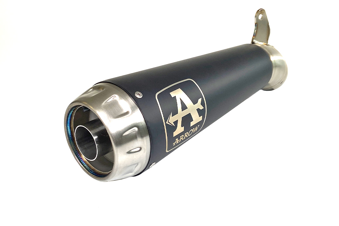 ARROW DARK PRO-RACE Exhaust for Ducati Scrambler 800 2017-, Black Stainless Steel