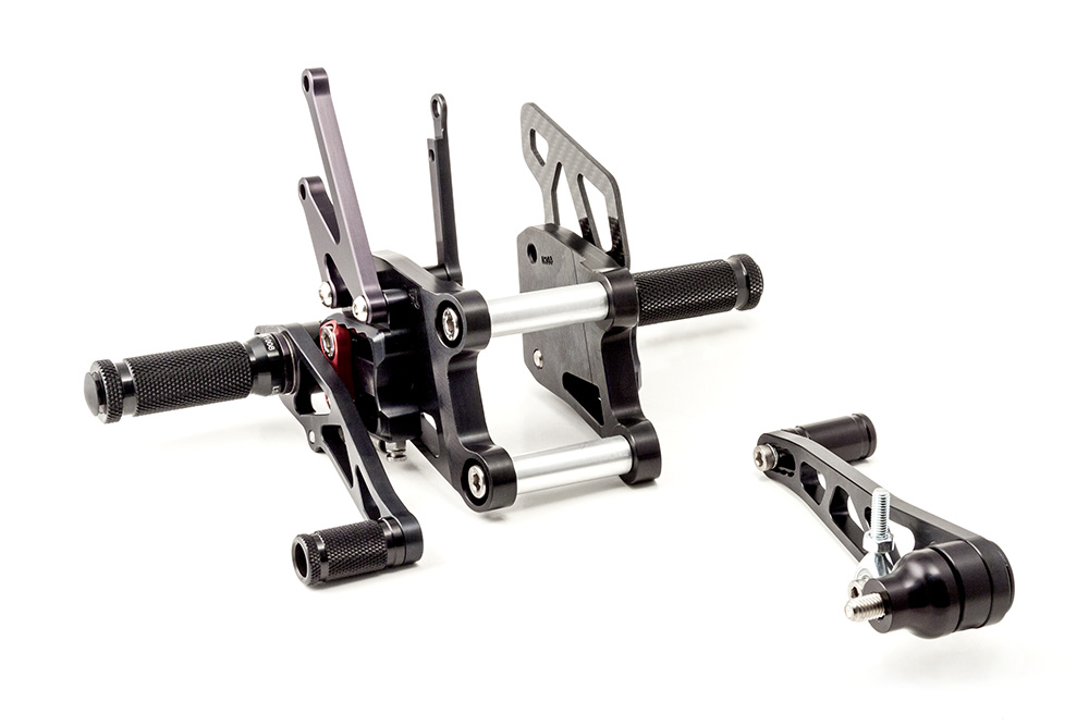 LSL 2Slide Rearset for Honda CBR1000RR, up to 2007, black-red, Racing, not streetn-approved