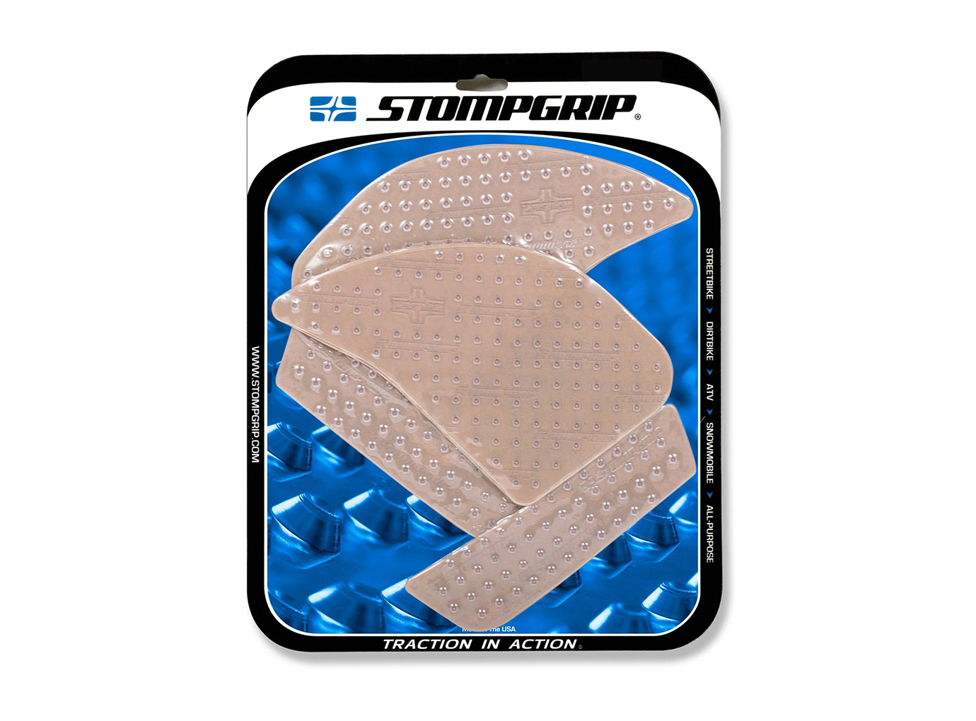 Stompgrip fuel tank Pad, clear, Volcano for Kawasaki Ninja 1000SX, 2020-2025