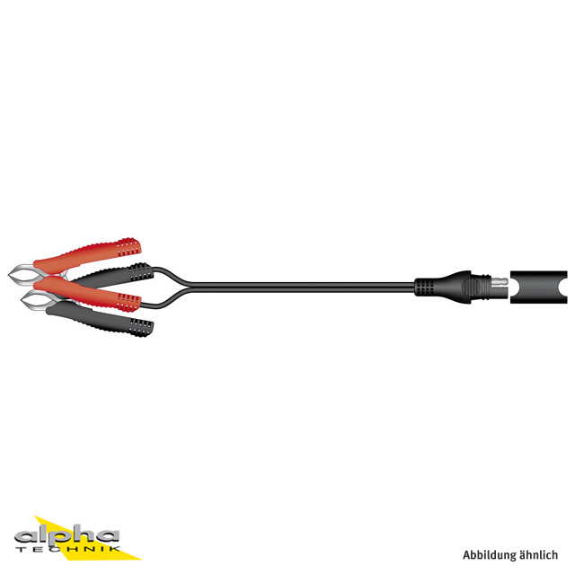 O-04 OPTIMATE SAE Cable with Crocodile Clips