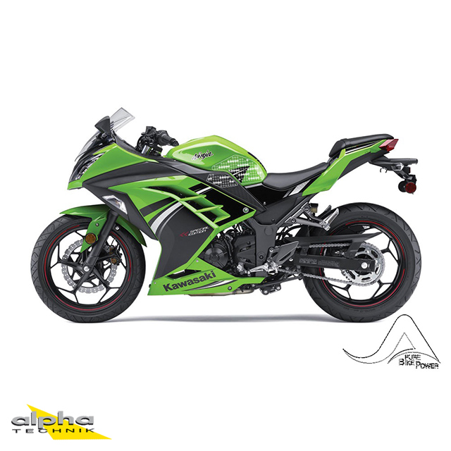 Stompgrip black, Volcano, for Kawasaki, Ninja 250SL, Z300 2015-2016, Ninja 300 2013-2017, Z250SL 2015-2017