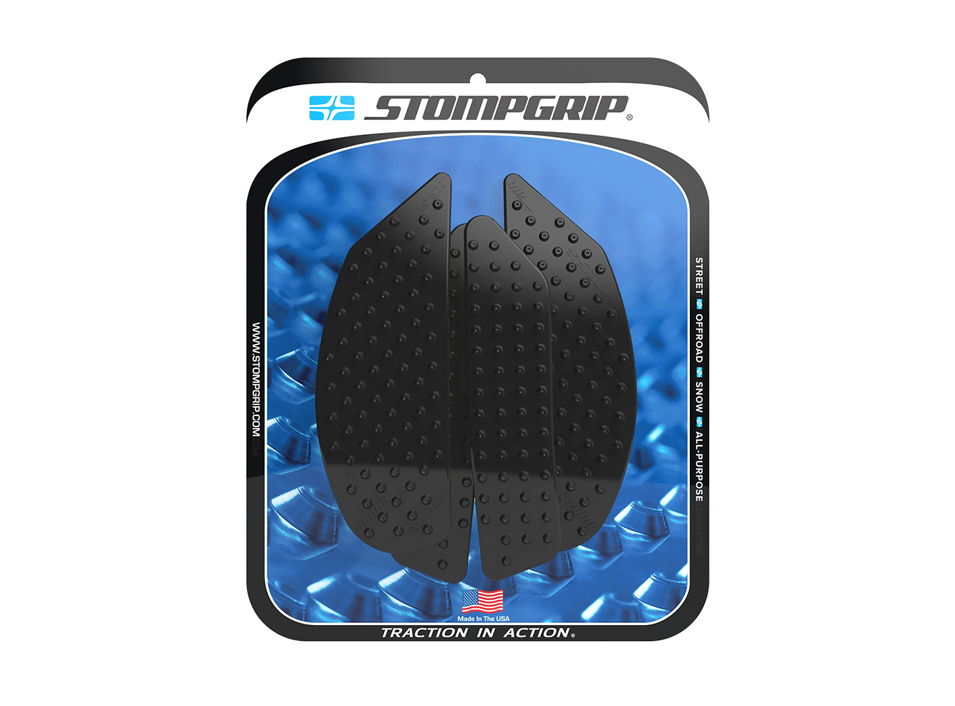 Stompgrip fuel tank Pad, black, Volcano, for Yamaha MT10, 2022-2025