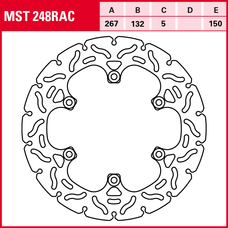 TRW brake disc Sportive fixed MST248RAC