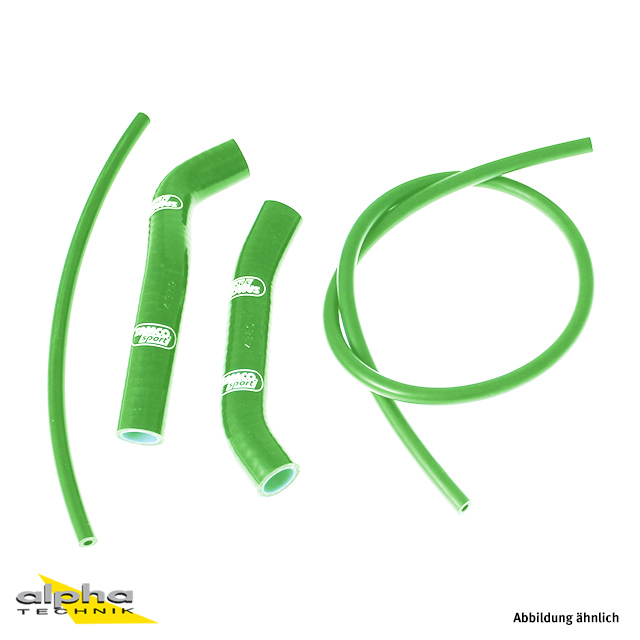 SAMCO SPORT Silicone Hose Kit green for Kawasaki KR1 Model Year 1988-1991