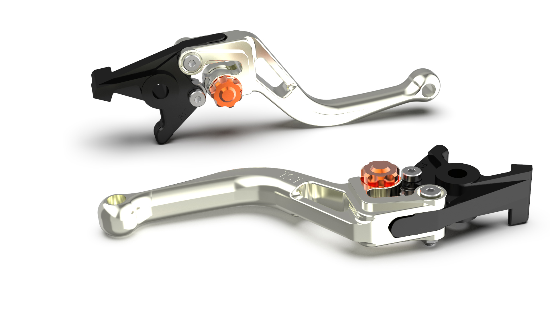 LSL clutch lever BOW L83R, short, silver/orange