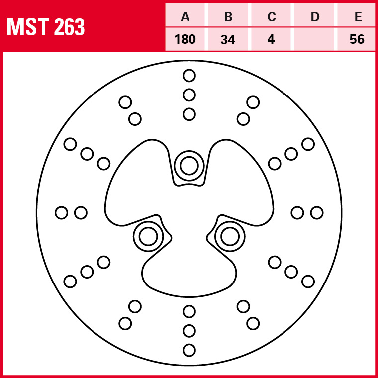 TRW brake disc Allround rigid MST263