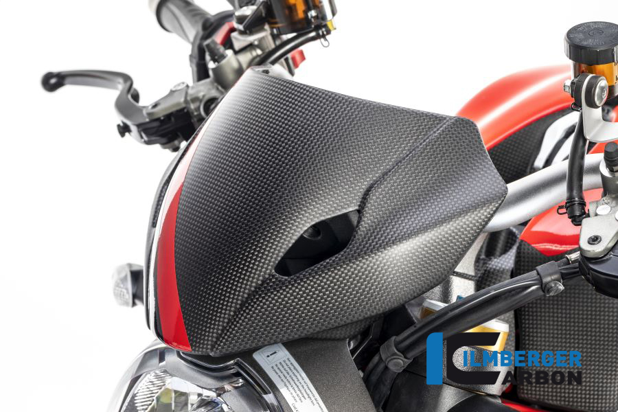 Ilmberger Carbon Windscreen incl. Bracket, Matt, Ducati Monster 1200, 1200S 2017-