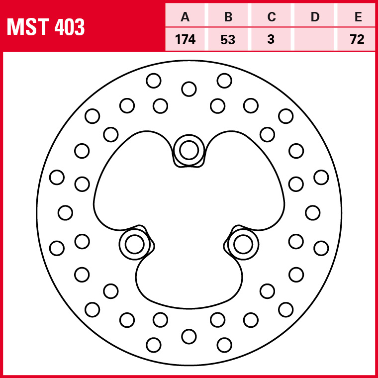 TRW brake disc All-round Rigid MST403