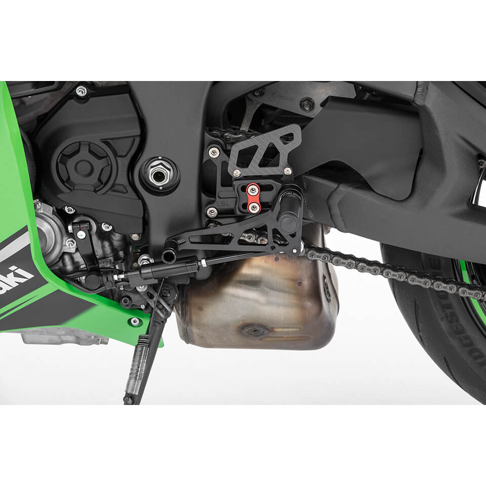 LSL 2Slide Rearset for Kawasaki ZX-10R, 2016-, black-red