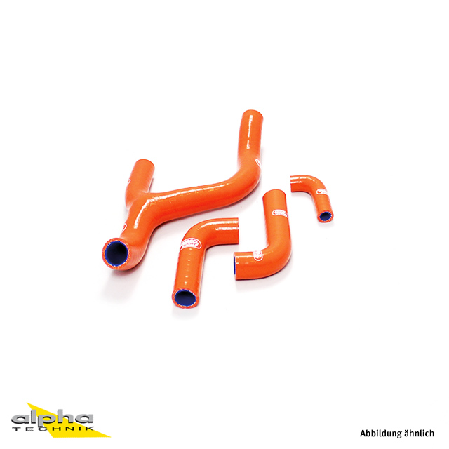 SAMCO SPORT Silicone Hose Kit Y-Piece - Race Design Orange for KTM 250 350 XCF-W EXC-F Husaberg FE250 FE350 Husqvarna FE250 FE350 2012-2016