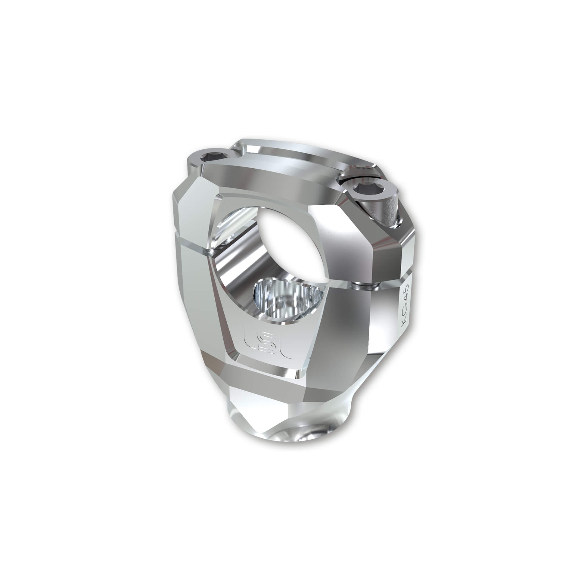 LSL GONIA 28.6 mm Handlebar Clamp Kit for Kawasaki ER-6f, 2012-, silver