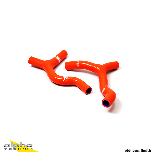 SAMCO SPORT Silicone Hose Kit Y-Piece - Race Design Red for KTM 85 SX Husqvarna TC85 Model Year 2013-2017