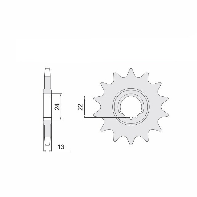 Rubber-damped sprocket, 16 teeth, 520 pitch