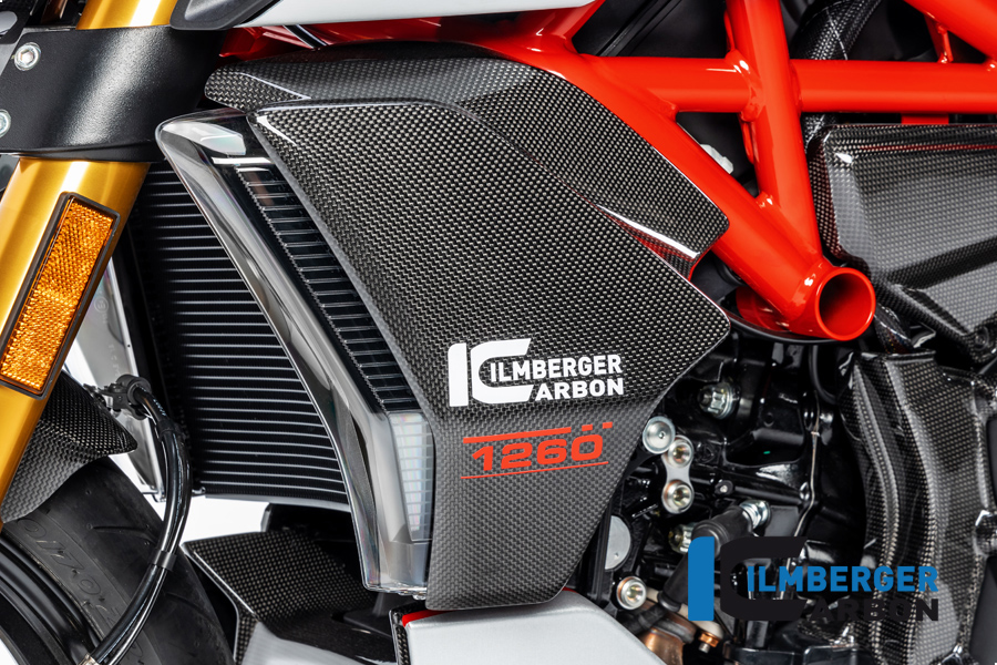 Ilmberger Carbon Water Cooler Fairing left side L/S, glossy, Ducati Diavel 1260, 2019-