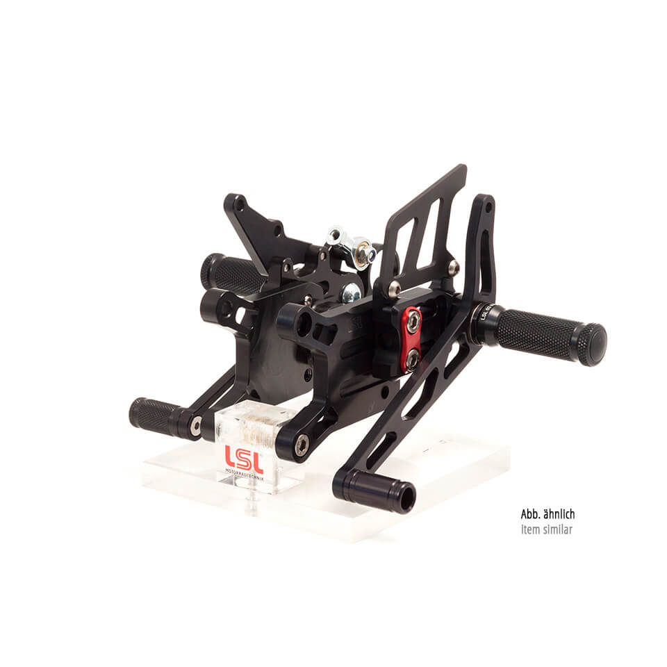 LSL 2Slide Rearset for KTM 990 Super Duke, black-red, Racing, without streetn Approval