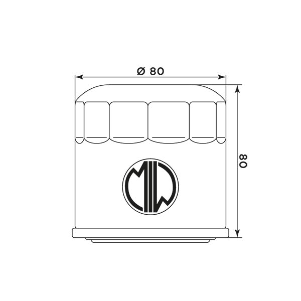 MIW oil filter H1007 for various Honda and Kawasaki models