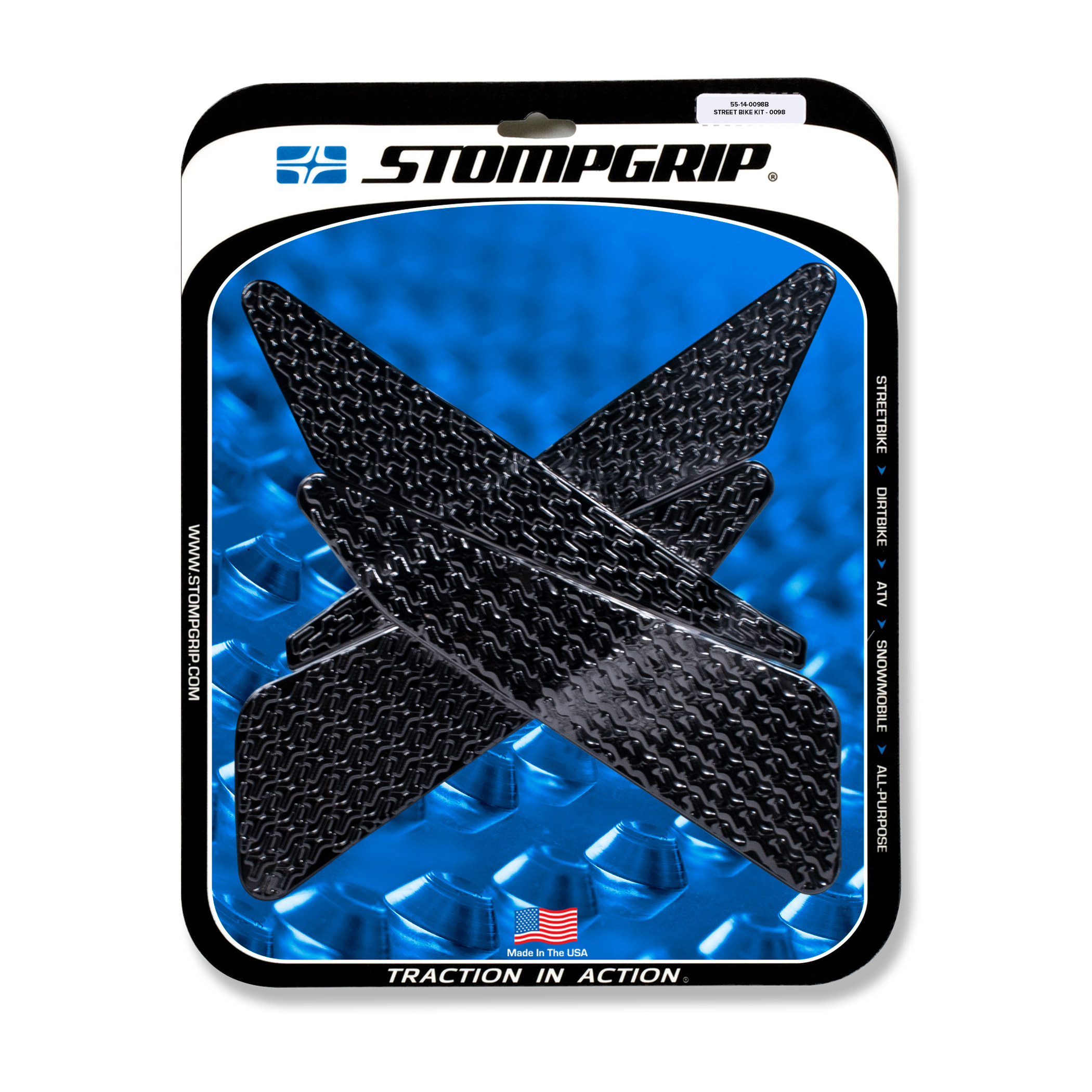 Stompgrip Traction Pads black, for Yamaha MT07 (Moto Cage), 2015-2017