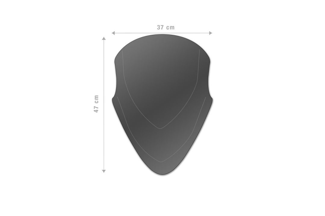 Barracuda Aerosport Plexiglas Windshield for Ducati Multistrada V4S from model year 2022 onwards