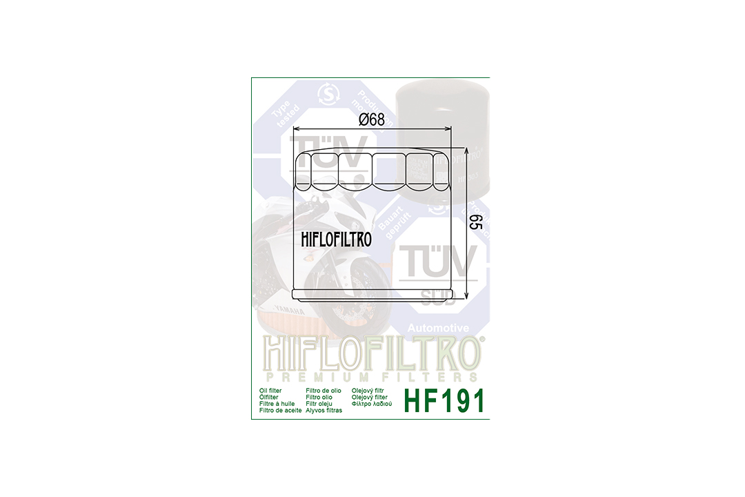 HIFLO oil filter HF191 for Peugeot, Triumph and Benelli Models