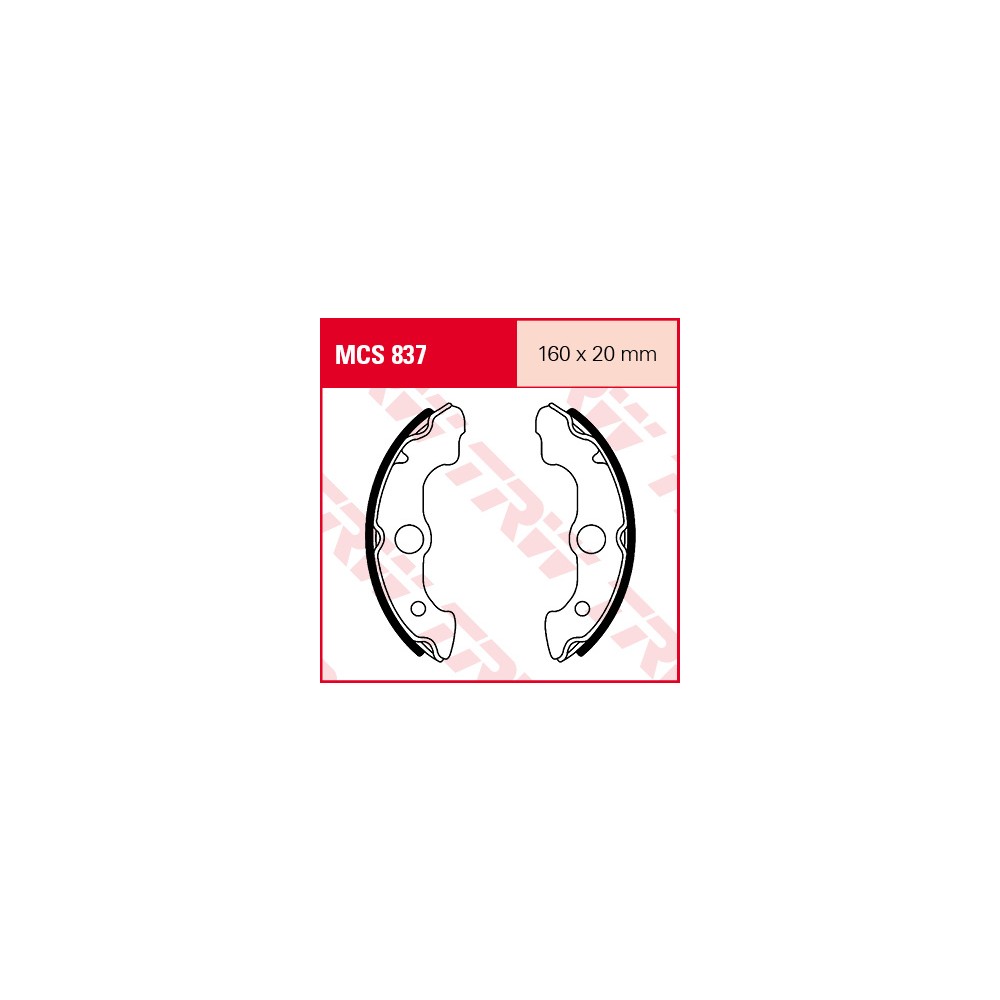 TRW LUCAS brake shoes pad set MCS837