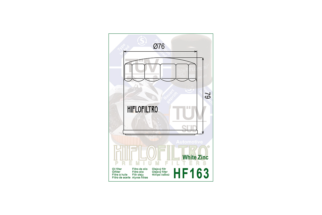 HIFLO oil filter HF163 for various BMW models