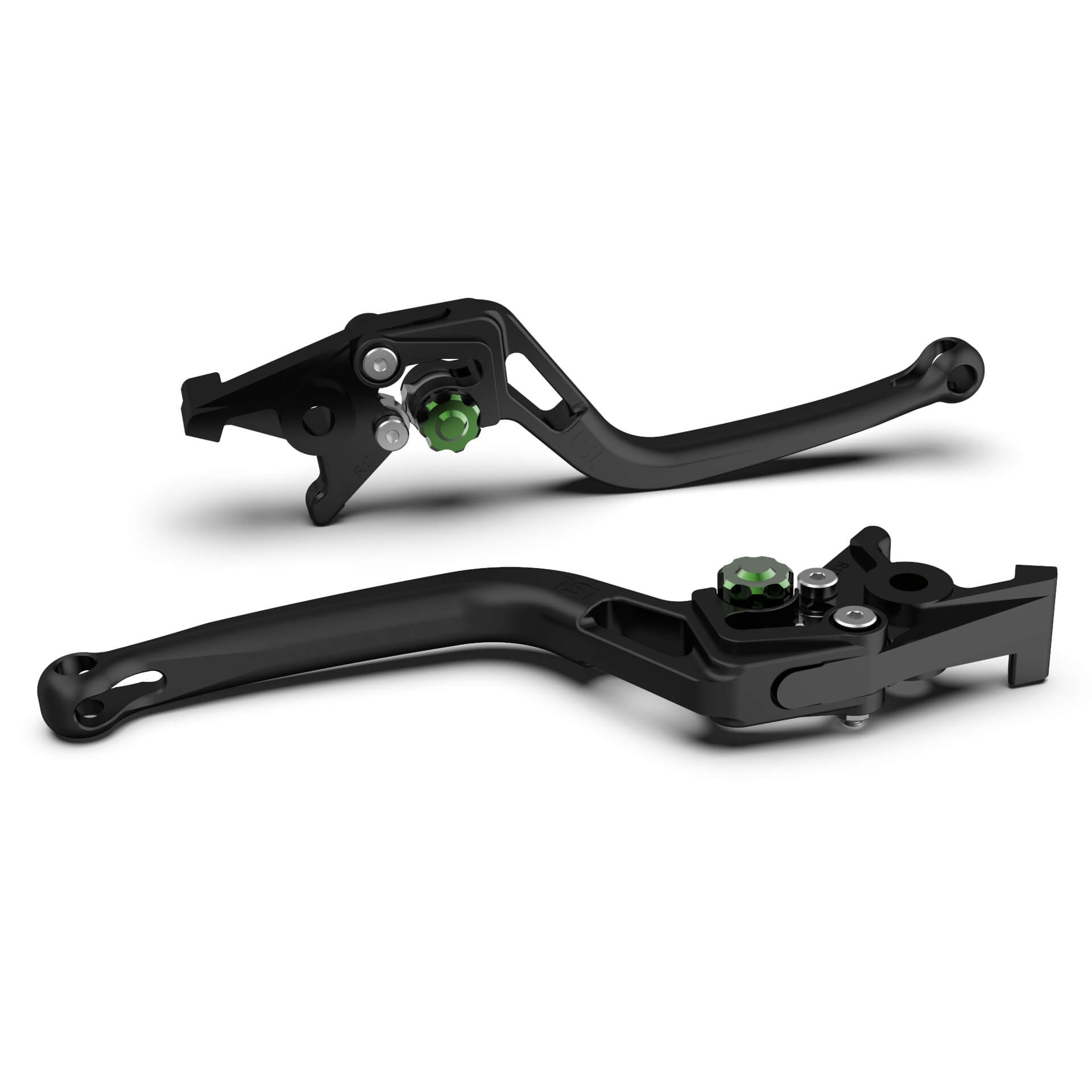 LSL clutch lever BOW L46R, black bead-blasted/green