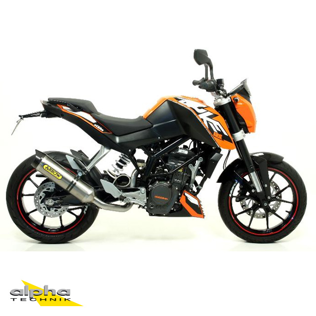 ARROW THUNDER Exhaust for KTM Duke 125 / Duke 200 2011-2016, Titanium (Only with ARROW Mid-Pipe)
