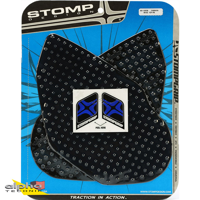 Stompgrip black, Volcano, for Yamaha YZF-R6, 1999-2002