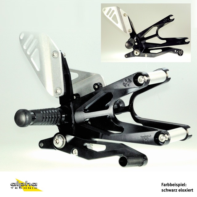 GILLES FXR footrestenanlage for Yamaha MT07, Type: RM04