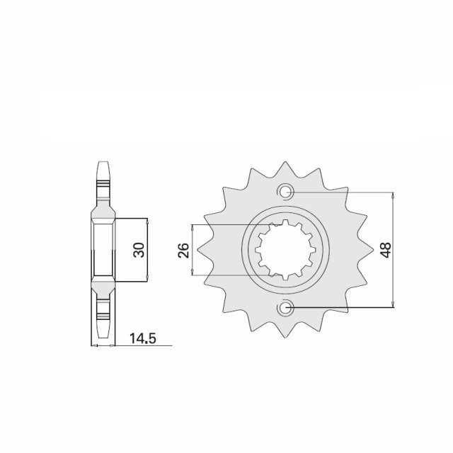 Rubber-damped Front Sprocket, 17 Teeth, 530 Pitch