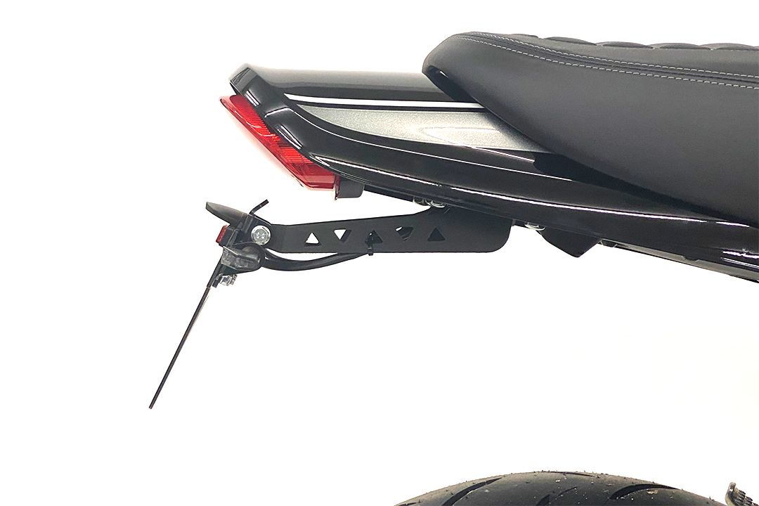 alpha Technik Number Plate Holder for Kawasaki Z900RS Cafe, Type ZR900C / ZR900K / ZR902A, from model year 2018-