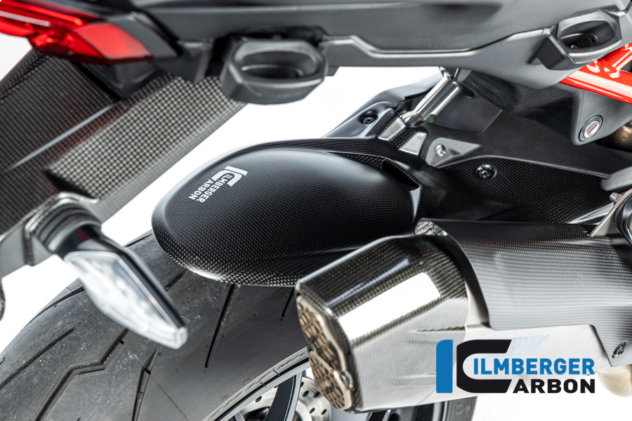 Ilmberger Carbon Rear Hugger rear with Brake Line Cover, matt, Ducati Multistrada V4 Pike's Peak 2022-