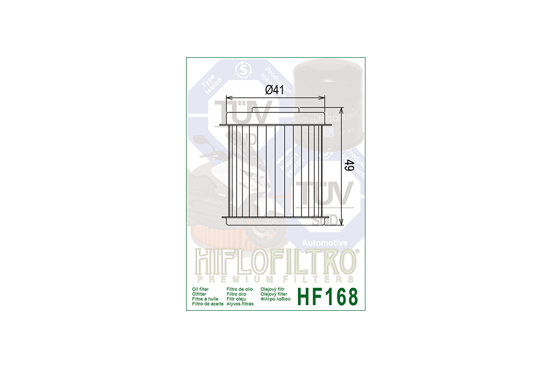 HFILO oil filter HF168 for DAELIM NS125 / Otello 125 / S1 SL125
