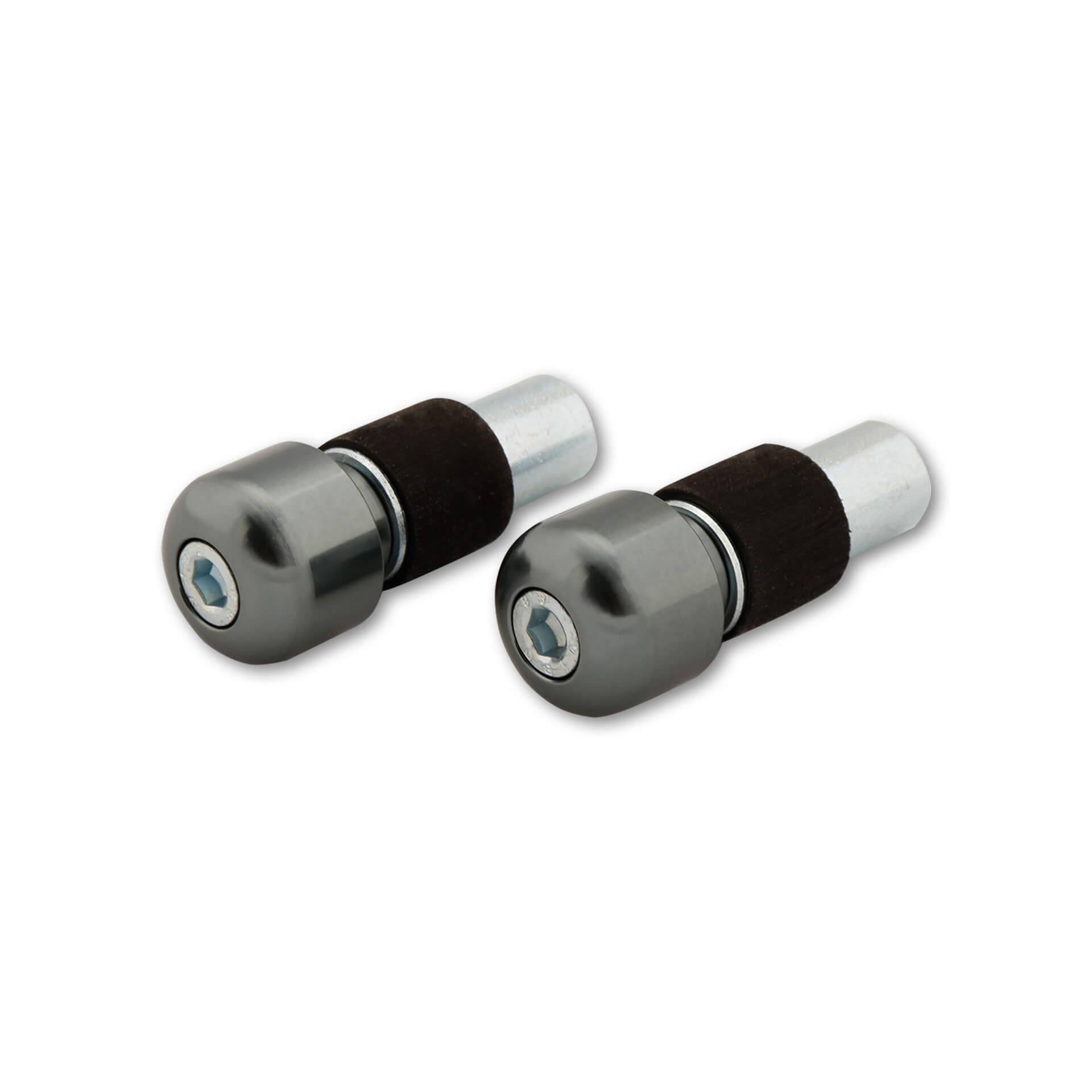 LSL handlebar Bar Ends, Cylindrical, Small, for 18 mm Inner Diameter, for Steel Handlebars, Titanium