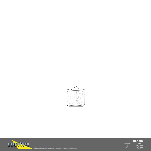 alpha Technik brake pad Racing without ABE