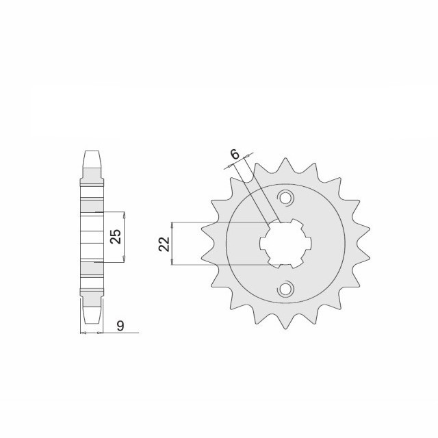 Sprocket, 15 teeth, 520 pitch